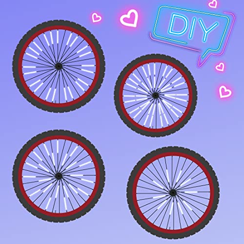 FUKPO 36 Pièces Réflecteurs de Rayons, Reflecteur Velo Composés de Matière Réfléchissante, 3M Reflecteur Roue Velo Catadioptres pour Vélos Visibilité à 360° - Image 3