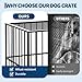 Heavy Duty Stainless Steel Dog Crate for Large & XL Breeds - Indestructible Escape-Proof Kennel with Locking Wheels - Collapsible, Chew-Resistant Indoor/Outdoor Cage with Easy-Clean Removable Tray