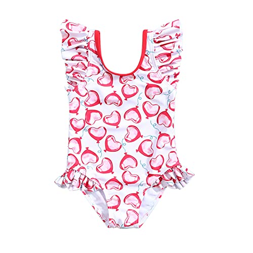 Kids Little Girl Swimsuit Cartoon Elephant Print Swimwear Bathing Suit Sleeveless Beachwear Onepiece Summer Beach