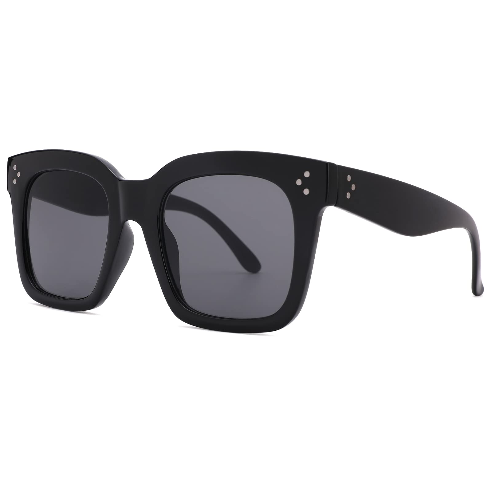 Bouryo Retro Oversized Square Sunglasses for Women Flat Lens Sun Glasses Gradient Shades UV400