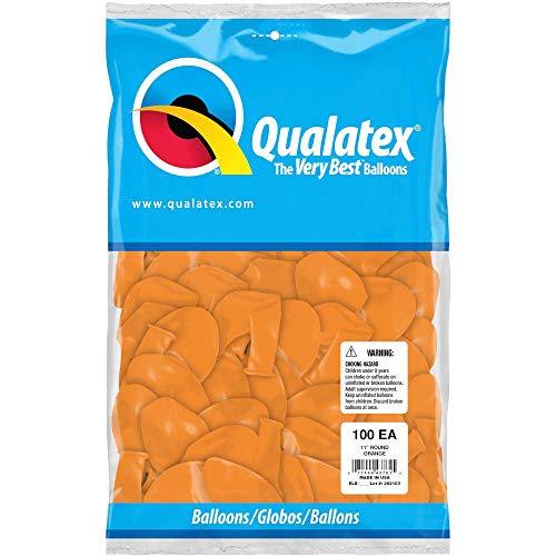 Image of Qualatex 11 inch Orange Latex Balloons (100ct) by Pioneer Balloon Company