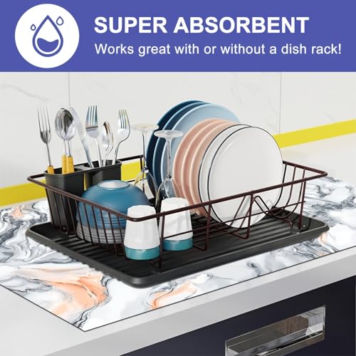 Image of HOMETITUTE Marble Stove Top Cover Diatomite 28x20 Heat Resistant Mat | Electric stove decoration