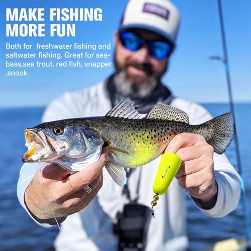 Flotteurs de pêche Dovesun en liège avec lest intégré, pack de 3 formes géométriques