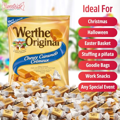Chewy Original Candy, 4 Pack Each 4.5oz of Werthr\'sCaramel Candy Individually Wrapped, Sweet Soft Caramels That’s Perfect for Family Gatherings and Everyday Treats, Creamy Carmels Candies Soft Enough for All Ages - Thumbnail 7