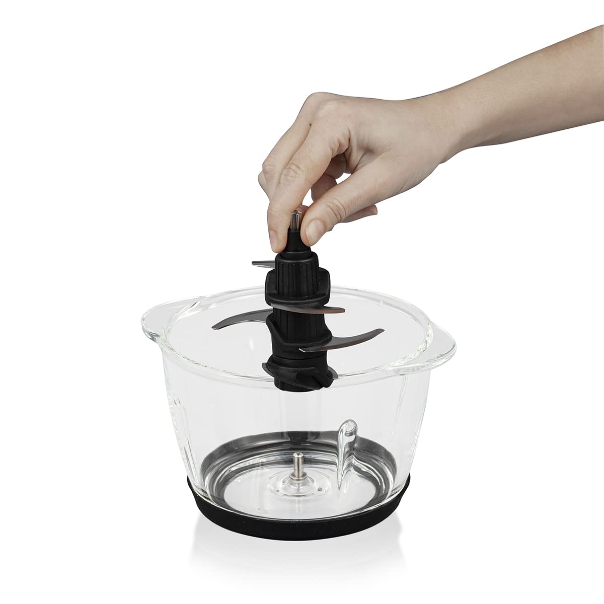 Cloer 6829 Multi Picadora Eléctrica, Cuchilla de Acero Inoxidable de 6 Cuchillas, para Picar y Mezclar Frutas, Verduras, Nueces, Carne, Aderezos y Salsas, 400 Vatios