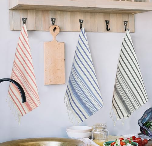 Image of COTTON CRAFT Fouta Kitchen Towel - 12 Pack 100% Cotton Hand Towel