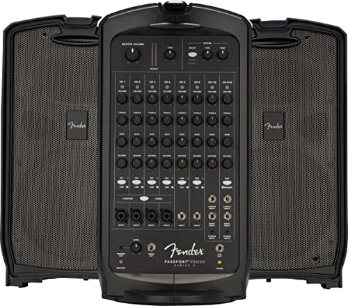Fender Passport Venue S2 Portable Pa System Bundle With Compact Speaker Stands, Xlr Cable, And Instrument Cable #TOP1