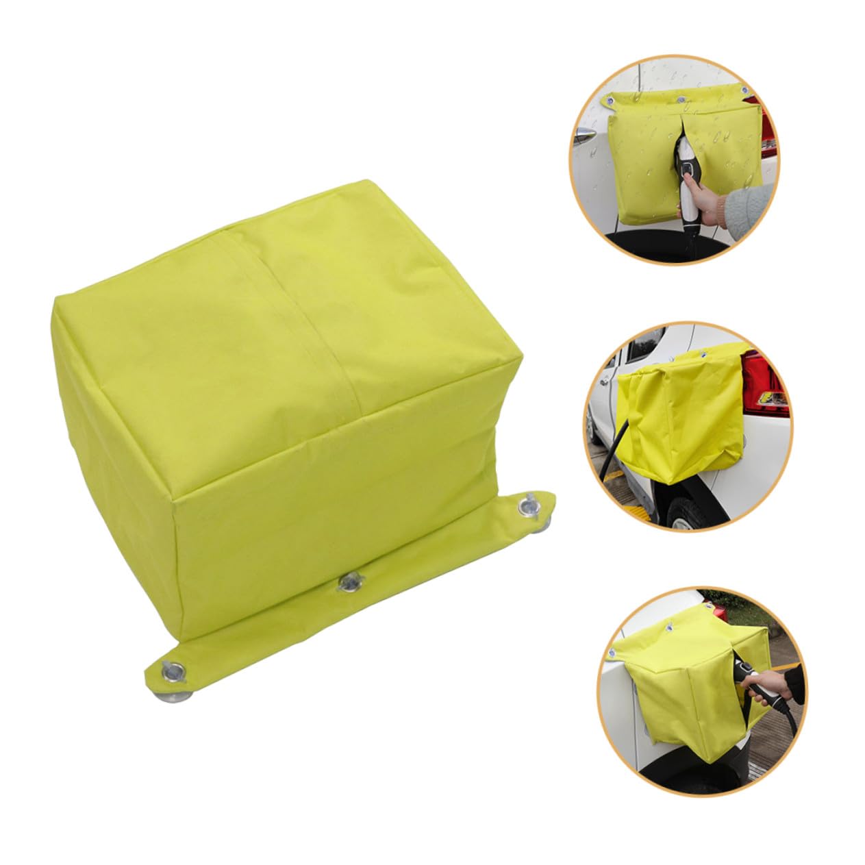 Housse de Protection Jaune pour Chargeur de Véhicule Électrique Résistante à Neige Gel Imperméable en Tissu Oxford pour Usage Extérieur en Hiver