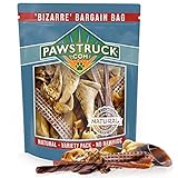 Bizarre Bargain Bag, 1 lb. Assorted Natural Dog Treats, Long Lasting Chews for All Breeds, Animal Ears, Bones & Jerkies for Pups and Senior Dogs, Rawhide Alternative for Aggressive Chewers