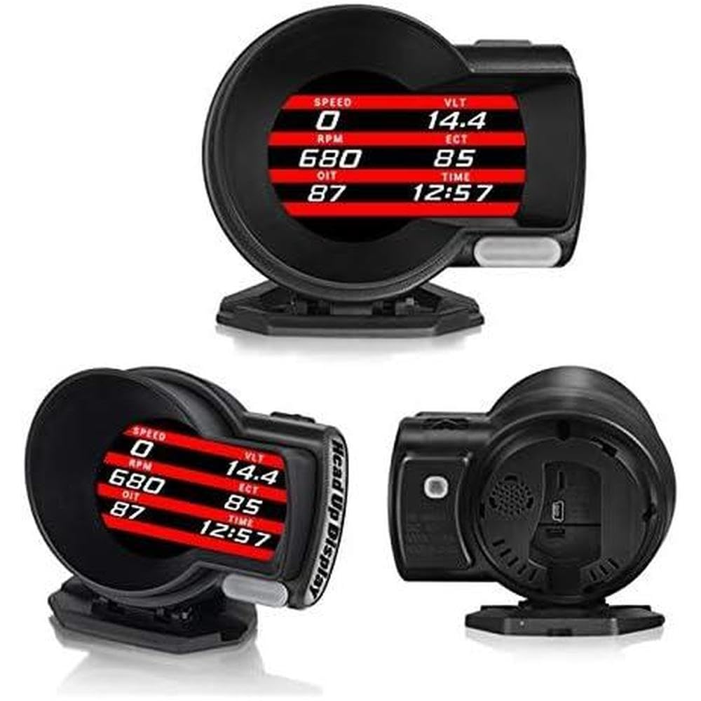 Riloer Herramienta de diagnóstico OBD2 con 6 modos de visualización de coche, velocímetro digital compatible con vehículos equipados con OBD-II