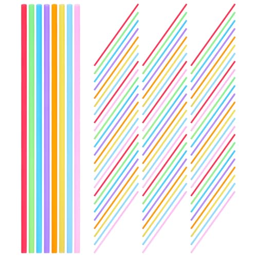 600 pitillos desechables de plástico multicolor 26 cm