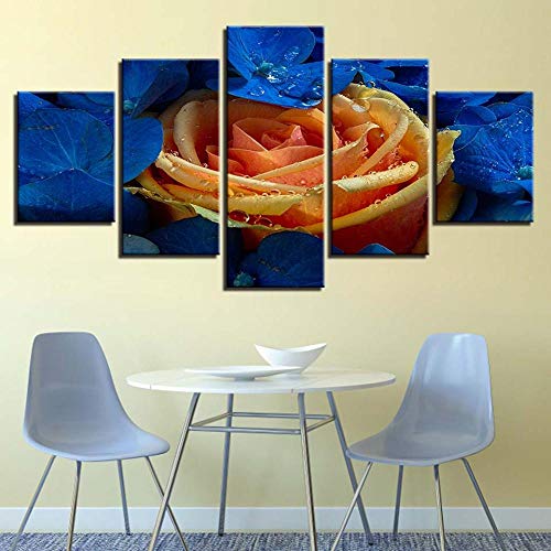 Impression sur toile orchidées et roses DJDL tableau moderne déco - 2