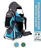 [page_title]-Montis Hoover Nexus Kraxe Kindertrage bis 25kg Kinder-Gewicht mit vielen Extras - Premiummodell - geringes Eigengewicht, passend für beide Elternteile, besserer Komfort mit Wirbelstütze, BLAU