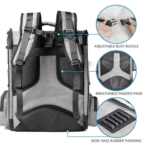 FIROK mochila gaiola para pássaros com guarda-sol para periquitos calopsitas, bolsa de viagem para p