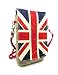 Naoki British Style Linen Mobile Cellphone Pouch Mini Messenger Shoulder Bag Coin Purse Wallet Handbag with Two Pockets for apple iphone 6 6plus samsung galaxy note4 s5 HTC one m8 credit card keys money etc(2 UK Flag)