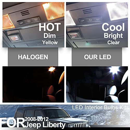 Kit 7 luces LED blancas interiores para Jeep Liberty 2008-2012 miniatura 2