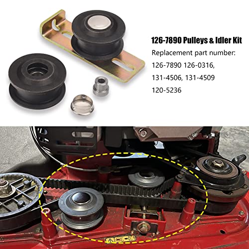 Ohoho 126-7890 Pulleys & Idler Kit Compatible With Toro/Exmark 126-7890 126-5880 126-0316 131-4506 131-4509 Lawn Mower - Fits Model 20975 20977 22205Te 22207 22210 22215 22225 22235 #TOP1