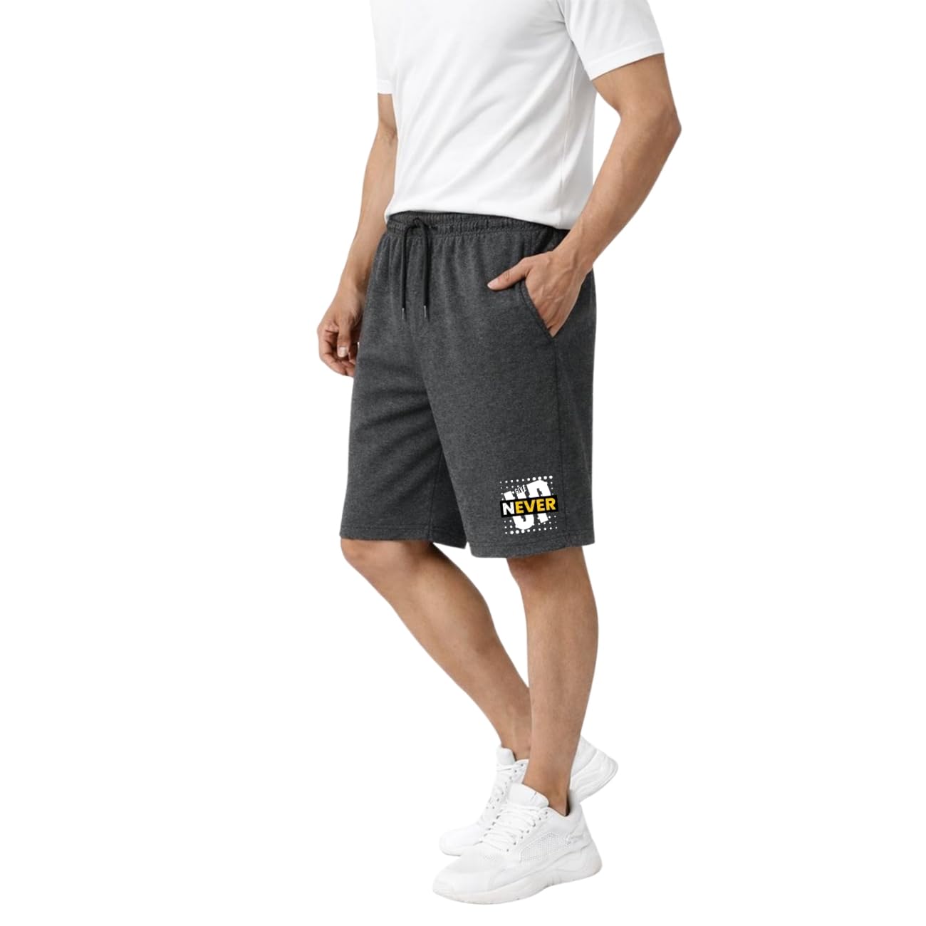 Plus Sizes Men's Cotton Knee Length Shorts (XXL,3XL,4XL,5XL,6XL,7XL,8XL Shorts) | Dont Give Up Printed Shorts | Casual and Night Wear Mens Shorts-image-49