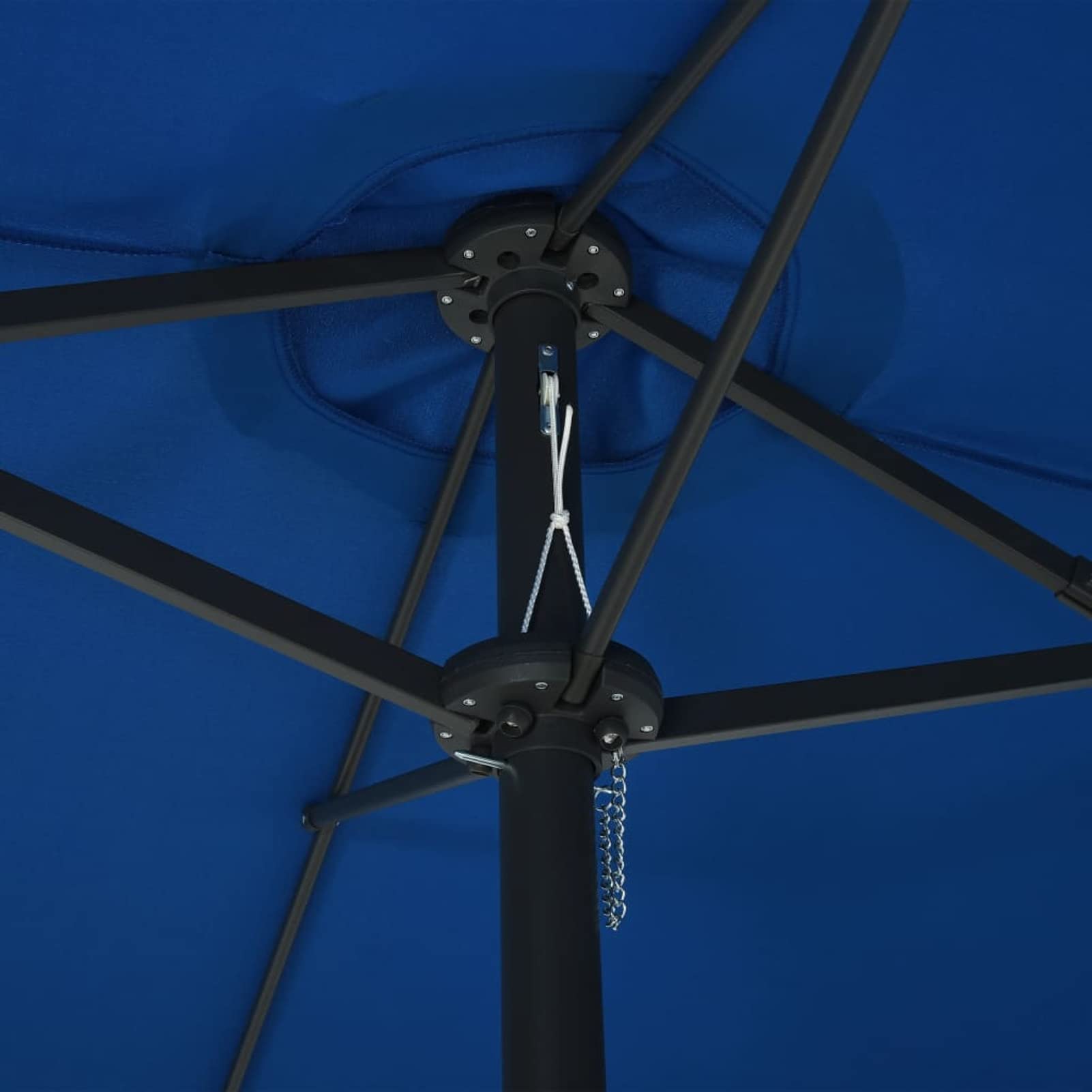 Homgoday Sombrilla de jardín con Palo de Aluminio Azul 460x270 cm Sombrilla de Jardín,Protección UV Sombrilla Jardín Grande Orientable Jardín Parasol Balcón