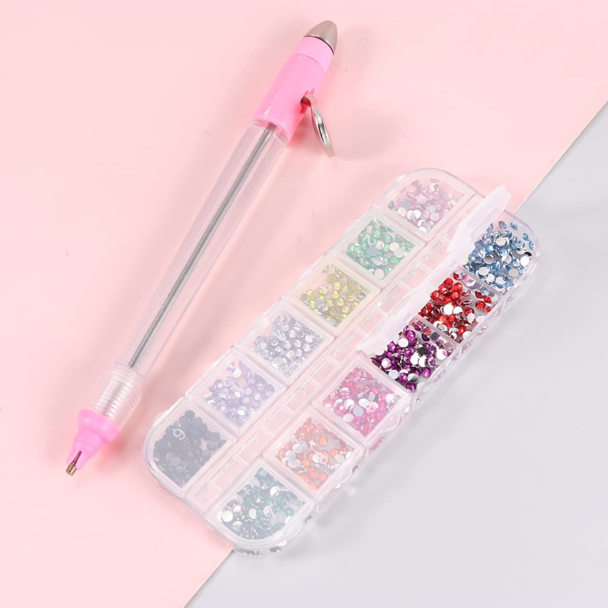 2 zestawy do zestawu do rękodzieła, rękodzieła Akcesoria do manicure Ozdoby do paznokci Klejnoty do paznokci Brokatowe wiertła Klejnoty Rozsiane narzędzia do majsterkowan