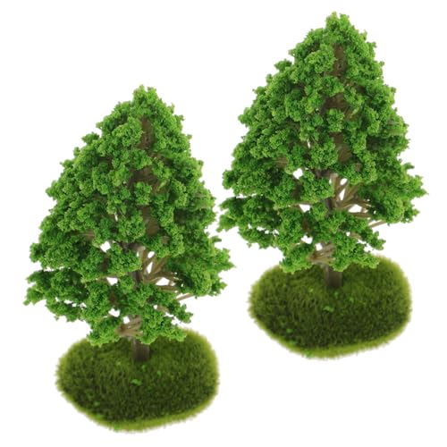 LALAFINA 10pcs Artificial Trees Miniature Deciduous Topiary Trees for Model Building Decor