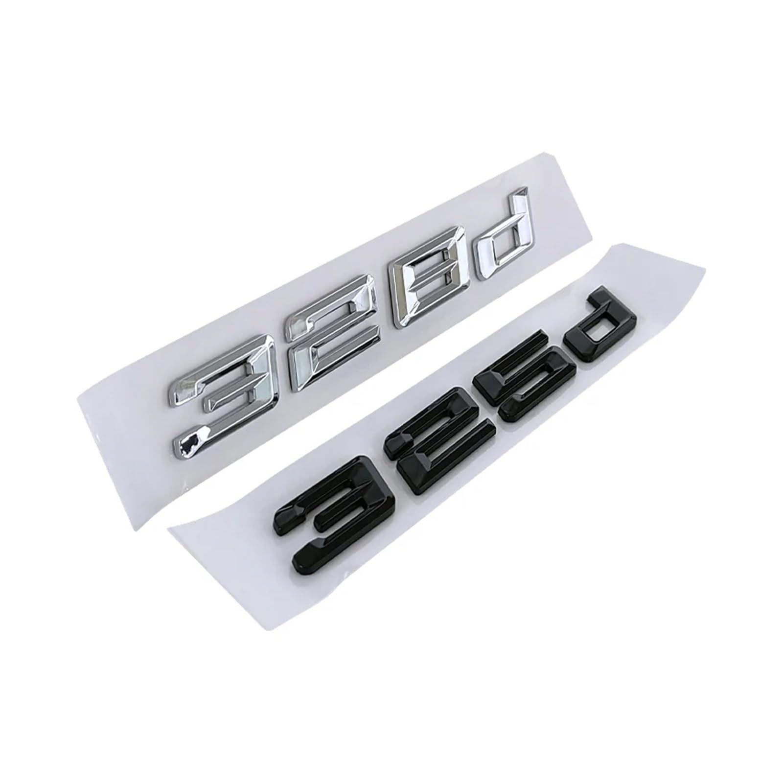 3D ABS Schwarze Autobuchstaben for 316d 318d 320d 323d 325d 328d 330d 335d E90 E46 F30 Emblem Schriftzug Aufkleber Zubehör(Glossy Black,2008-17_335D)