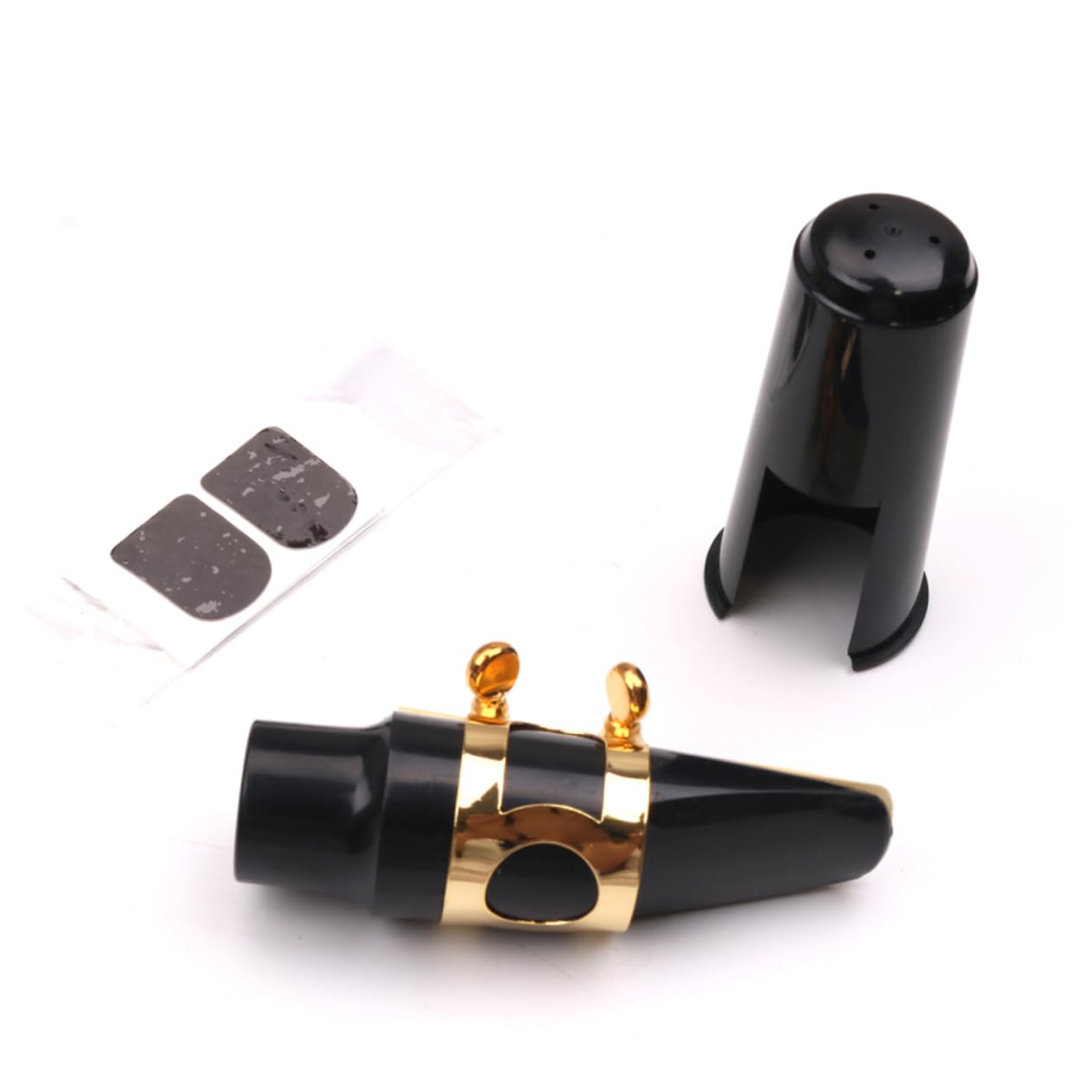 ibasenice 3 Sets Alto Saxophone Reed Pads Sax Mouthpiece Patch Buckle Sound Enhancer Beginner Kit