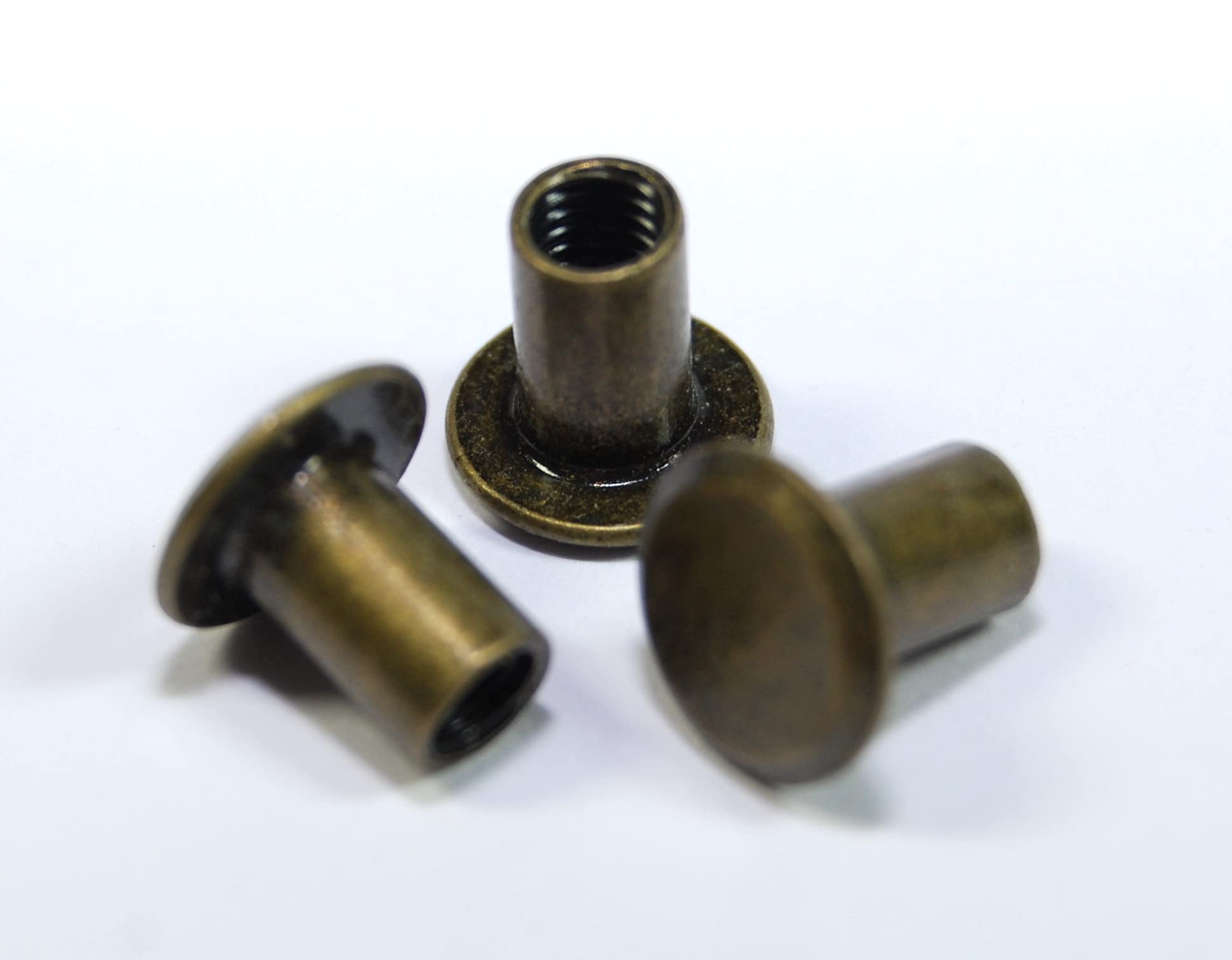 celloexpress Chicago Screws - Iron Fasteners | Interscrews | Binding Posts | Partition Screws (8mm Antique Bronze, Pack of 25) โ image 1