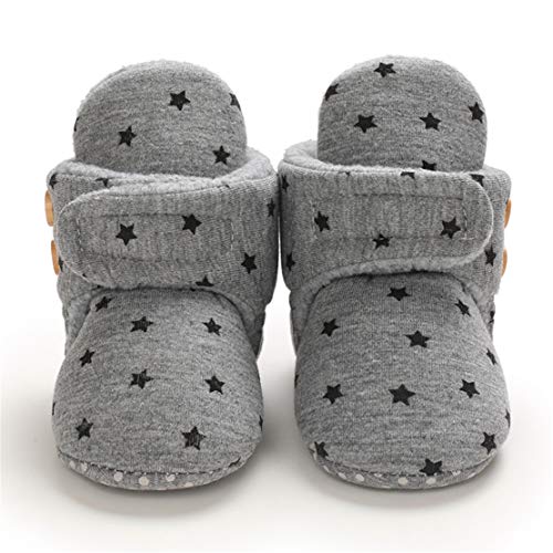 EDOTON Baby Booties voor jongens meisjes met zachte katoenen voering antislip grijper pasgeboren baby Slipper sokken… - Image 3