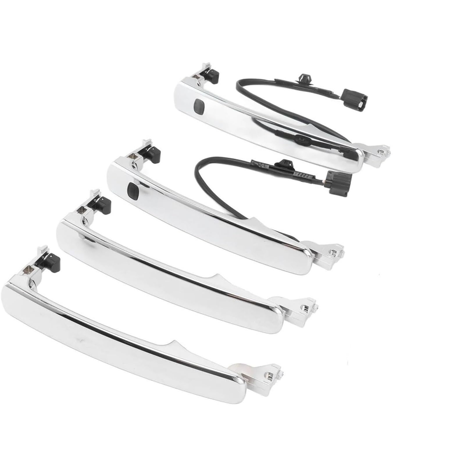 Glymzoi Car Exterior Door Handles Car Outer Door Handle for Nissan for Rogue for Murano 4pcs Outside Set 80640‑CA012 ABS Silver