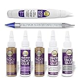 Aleenes Tacky Glue Tacky Pack, 2X Original Tacky Glue, Quick Dry Tacky Glue, Clear Gel Tacky Glue, Fast Grab Tacky Glue, 2X Tacky Glue Fast Dryng Glue Pen and Pixiss 6-inch Picker Setter Pickup Tool