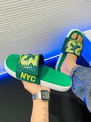 Image of DREAM LAKE Men's Sport Slide Sandals, Flexible Midsole, Casual Beach Slides
