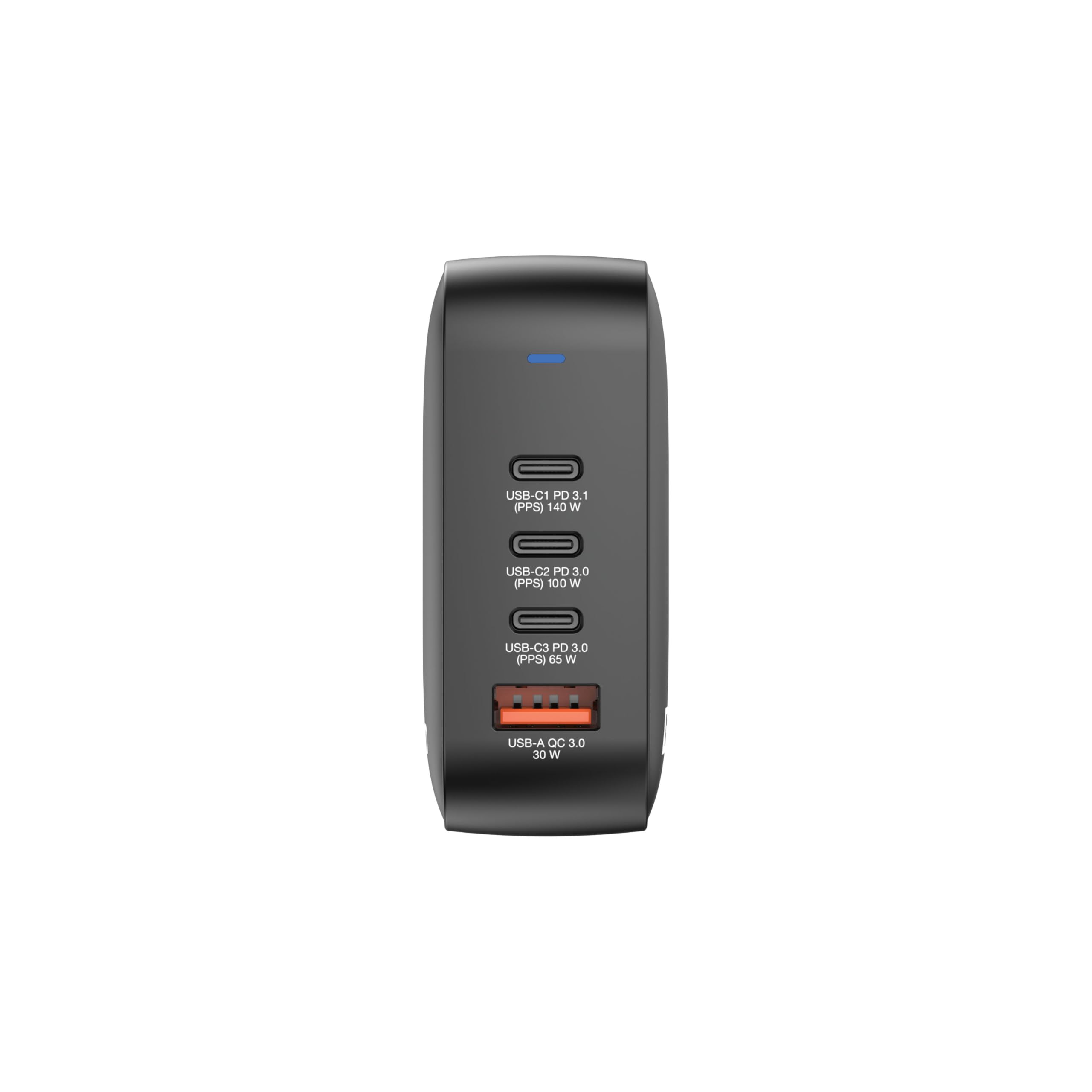 Verbatim Mini GaN Charger Adapter podróżny 165 W 1x USB-A, 3X USB-C® Power Delivery, USB PD 3.1, QC 3.0 Czarny Ładowanie