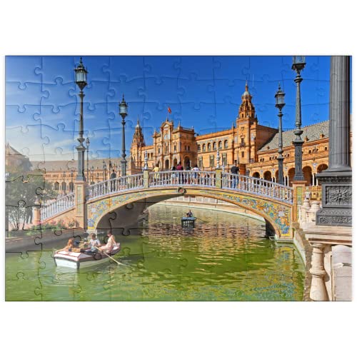Plaza De España, Sevilla, Andalucía, España - Premium 100 Piezas Puzzles - Colección Especial MyPuzzle de Puzzle Galaxy Cover