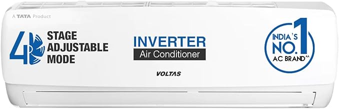 Voltas 1.5 Ton 5 Star, Inverter Split AC(Copper, 4-in-1 Adjustable Mode, Anti-dust Filter, 185V Vectra Elegant,White)