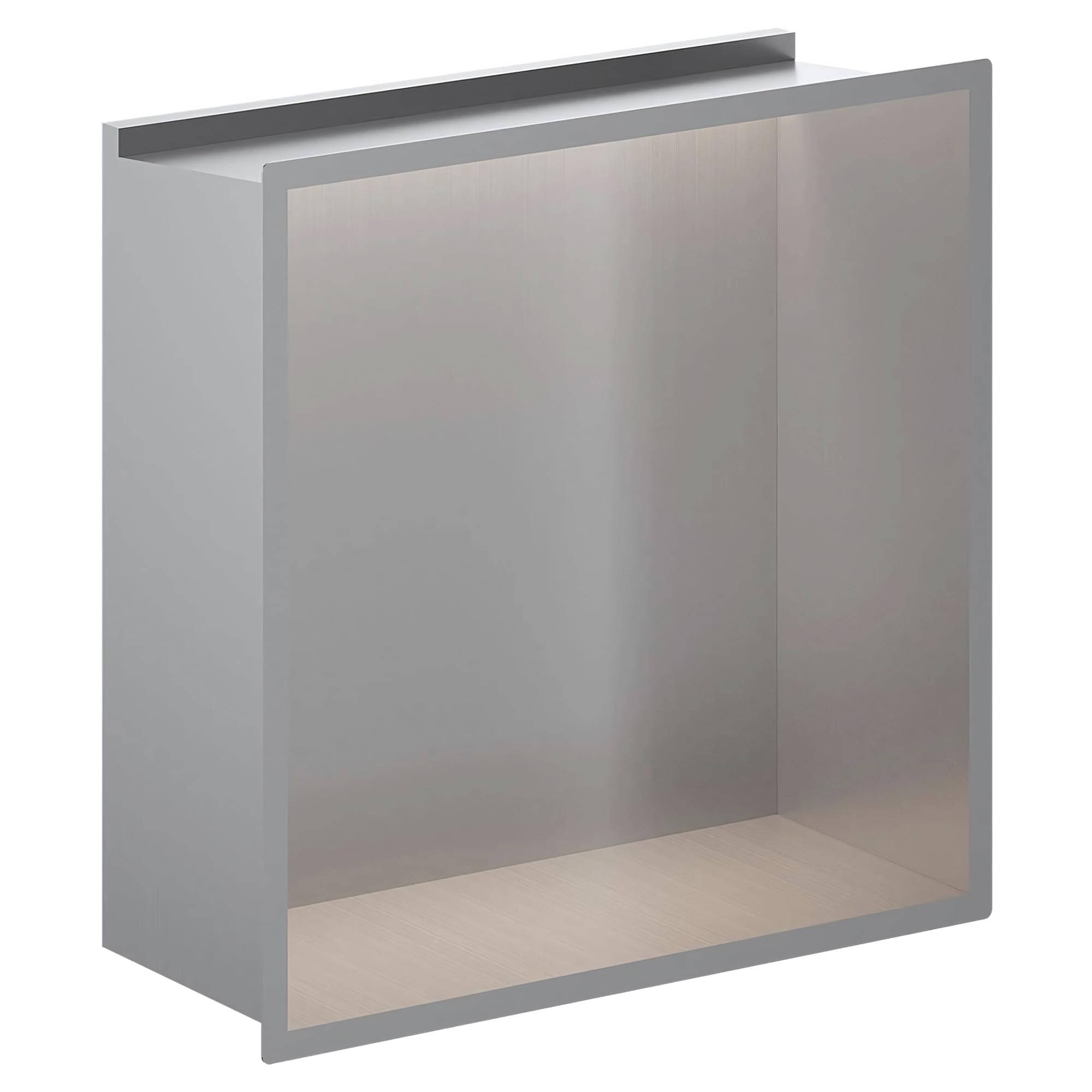 Valve Kings 300 x 300mm Stainless Steel LED Shower Niche Square Pre-Built Illuminated Wetroom Shower Shelving 100% Waterproof Easy Installation