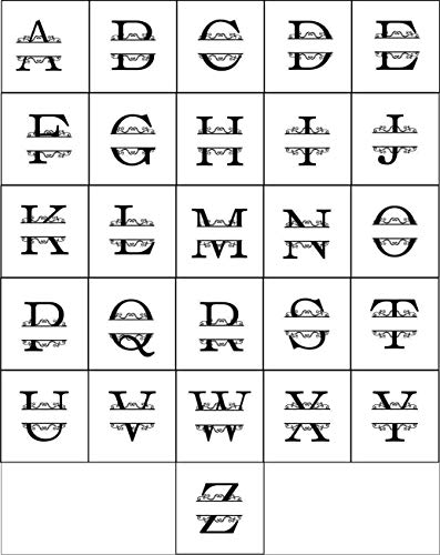 Split Wall Monogram Initial Any Letter Name Wreath Personalized Last Name Family Sign Acrylic Laser Cut Sign Outdoor Metal Custom House Garden Front Door Wedding Gift Hanger Housewarming Hanging Decor #TOP2