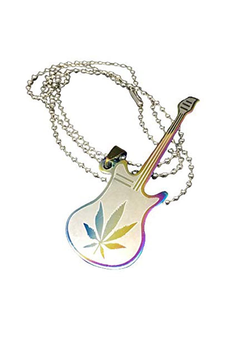 Silver and Gold Guitar Shaped Pendant Locket for Boys and Girls-image-28