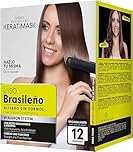 Brazilian Straightening Kit with Keratin and Hyaluronic Acid, Free of Formol and Parabens, 12 Weeks of Professional Straightening