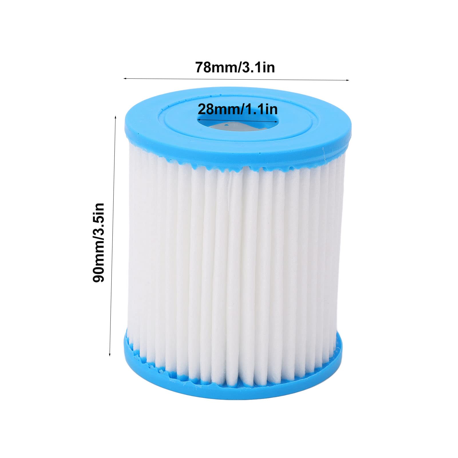 Cartuccia Filtrante per Piscina 8 Pezzi Forte capacità di Filtrazione Filtro per Piscina Resistente | Materiale: poliuretano, tessuto non tessuto, riutilizzabile,