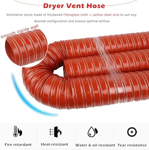 Industrial PVC Flexible Duct - High-Efficiency Ventilation Hose for Factories, Homes, Attics & Exhaust Systems - Durable, Lightweight, and Easy to Install