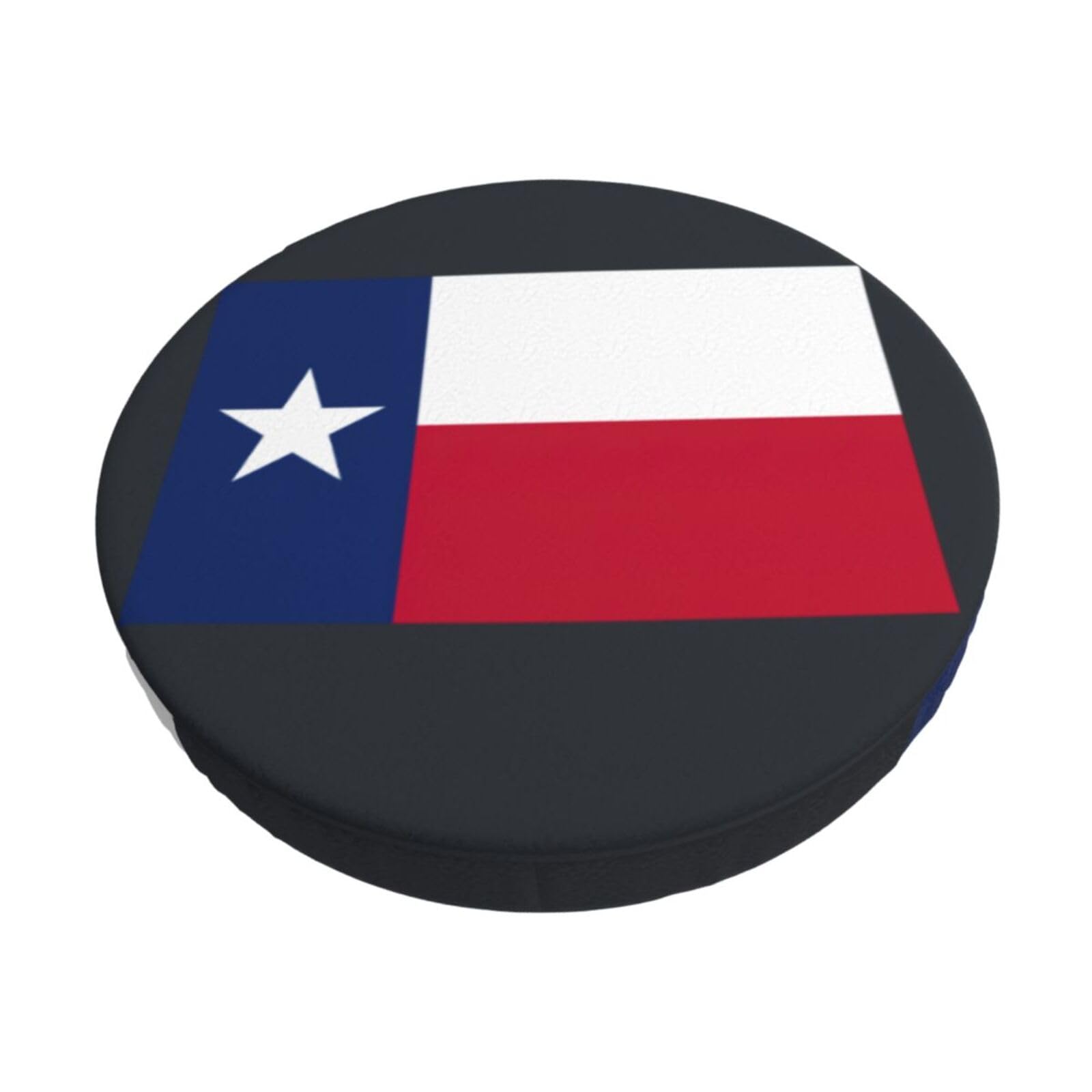 ACVnbm Flag Of Texas Print Round Bar Chair Cushion Cover, Elastic Chair Protector For Kitchen Bar Dining