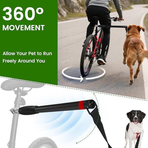 Fahrradleine Hund, Fahrrad Hundeleine für sicheres Radfahren, Einziehbare Hundeleine Übungsleine, Hände Frei Hundeleine, Hundelaufleine für Fahrradhalterung, Verstellbare Fahrrad Leine für Hunde
