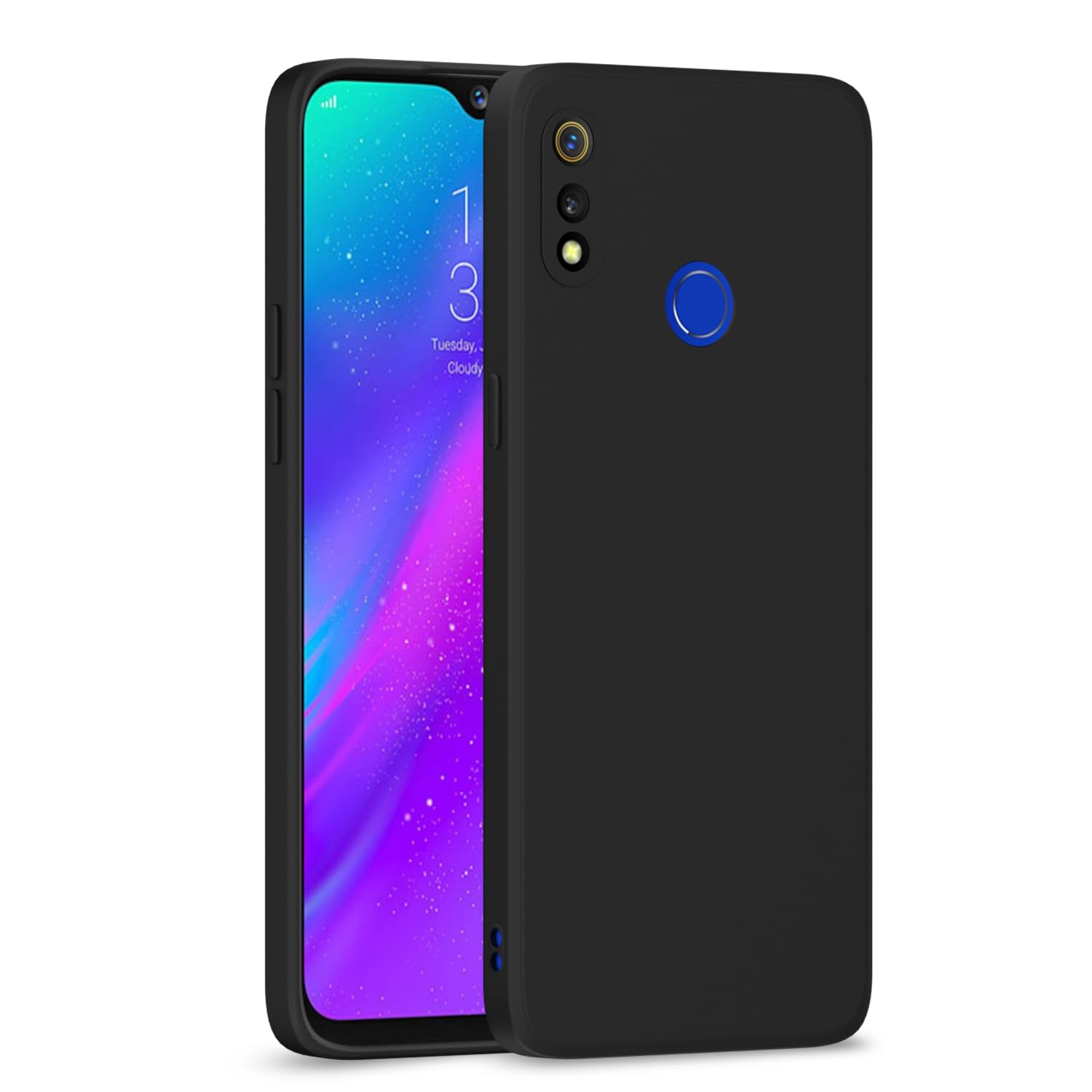 Pikkme Realme 3 Back Cover Soft Matte Liquid Silicone TPU | Camera Protection | Shockproof Slim Back Case for Realme 3 (Black) (B0BD1RP68F) Amazon Price History, Amazon Price Tracker