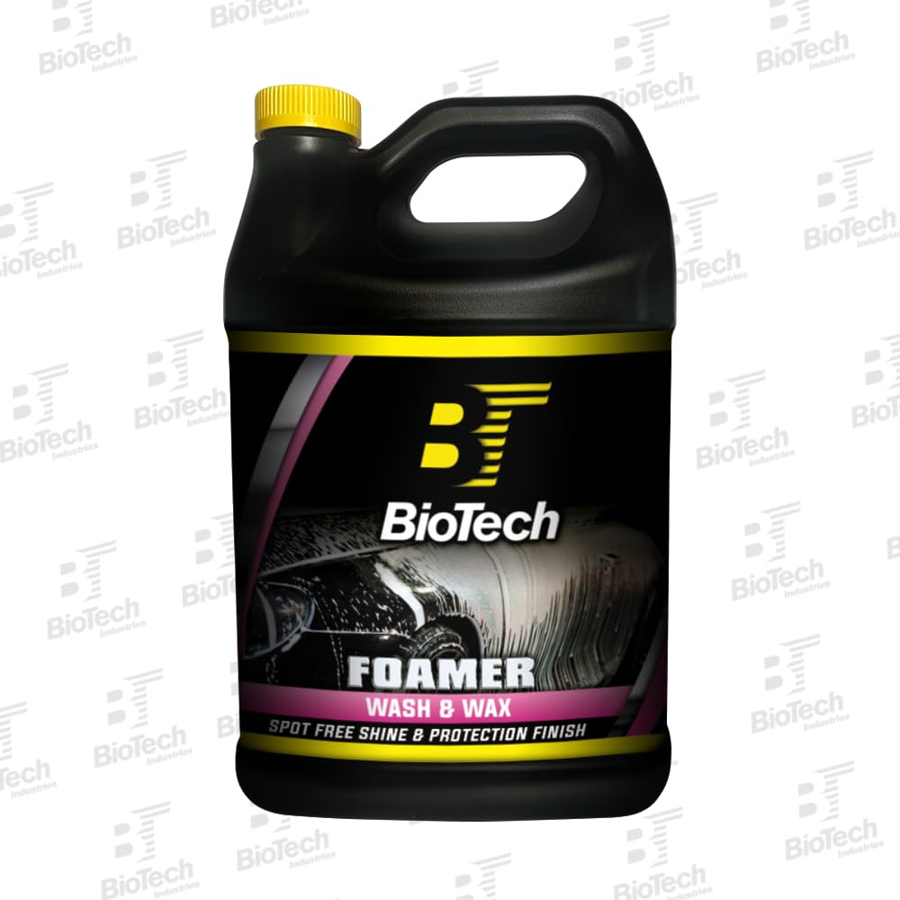 BioTech Foamer Wash & Wax, Concentrated soap, Wash and wax, Cherry soap, Thick soap 128 oz (1 units)