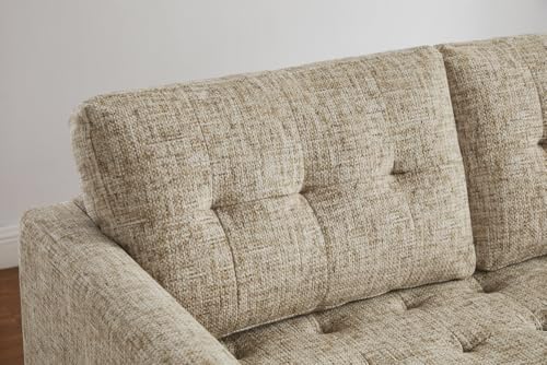 Riess Ambiente Modernes Ecksofa Stockholm - 220cm - beige - L Couch aus Strickstoff mit Federkern 3-Sitzer-Sofa – Bild 6