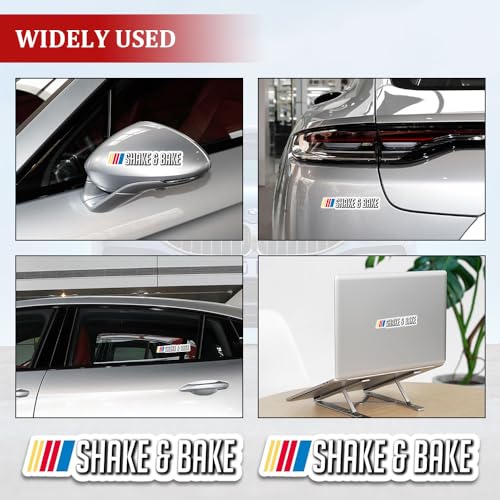 Image of Shake and Bake Sticker, Racing Stickers, 5 inch Waterproof Vinyl Funny Sticker, Universal Decorative Car Accessories Funny Bumper Decals Compatible with Car Laptop Wall Window
