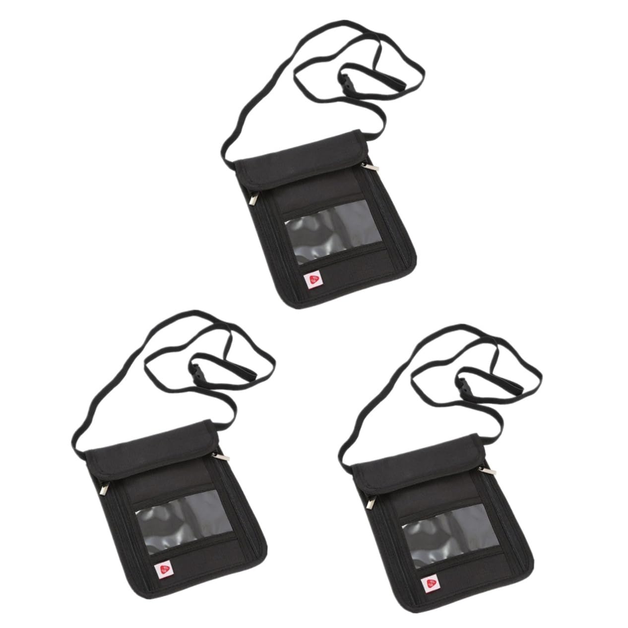3piezas Cartera Portátil Multifuncional para Pasaporte y Documentos De Viaje Bloqueo RFID Negro para Organizar Certificados Tickets y Dinero