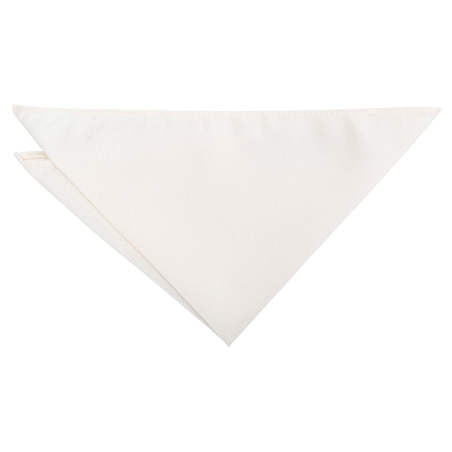 DQT Mens Plain Twill Pocket Square - Wedding, Business & Formal Suit Handkerchief - Pearled Ivory