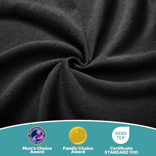 Image of OhGeni Waterproof Mattress Protector, King Size Mattress Pad Fitted with Deep Pocket 6 inch-18 inch, Breathable Noiseless Soft, Washable Dirt-Proof Mattress Cover, Black, More Than 99 pcs fibers, Daybed Cover